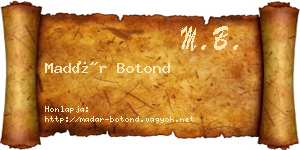 Madár Botond névjegykártya